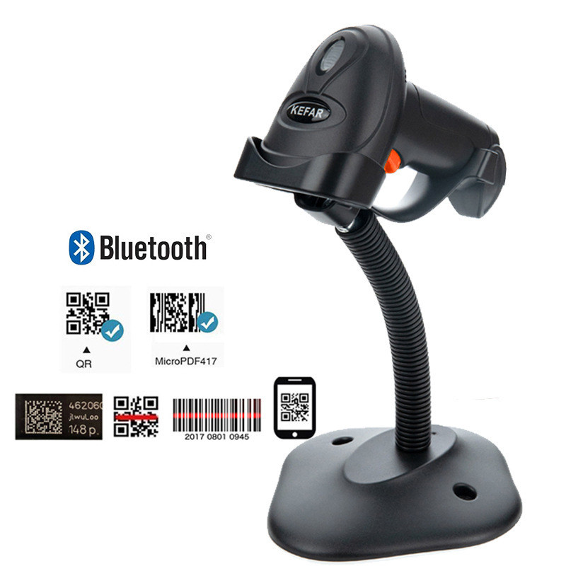 Scan Scanner QR Code Barcode Toko  KEFAR H4W Wireless Wired Bluetooth QR Code Barcode Scanner