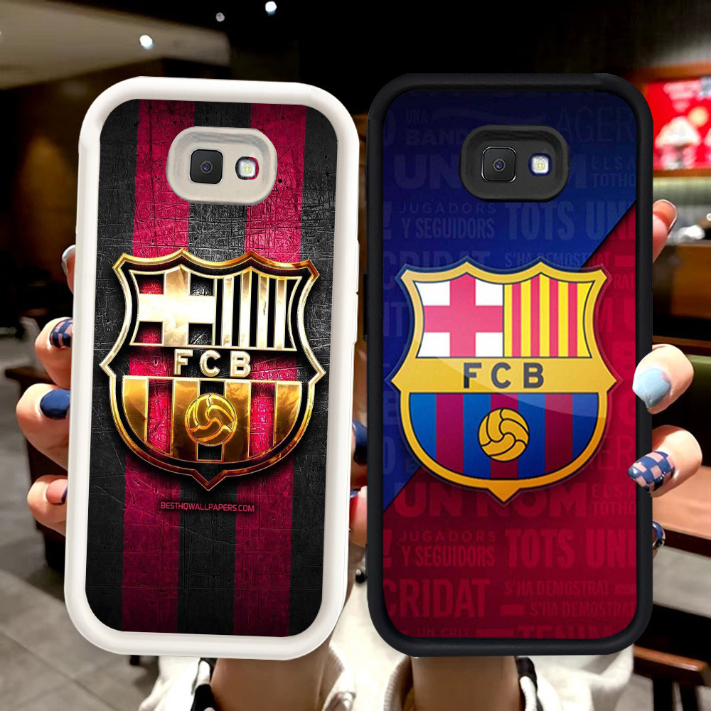 N121 Barcelona Silikon hitam putih Casing untuk Samsung J7 J2 J4 J6 Prime Plus Pro Case