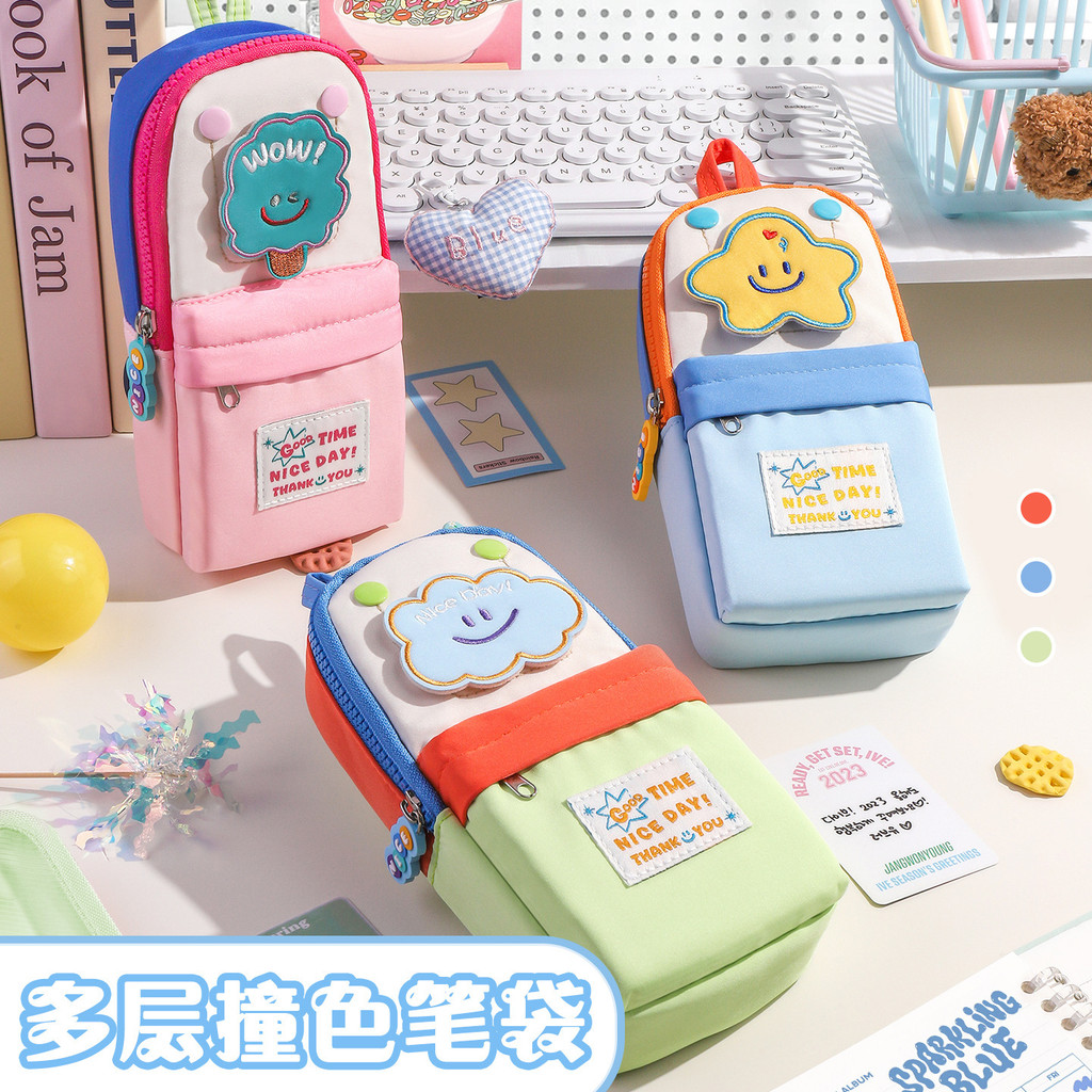 

Kotak Pensil Desain Awan Gaya Ins Kapasitas Besar Estetika Tinggi Lucu Girly Hati Tas Alat Tulis Kotak Pensil Import