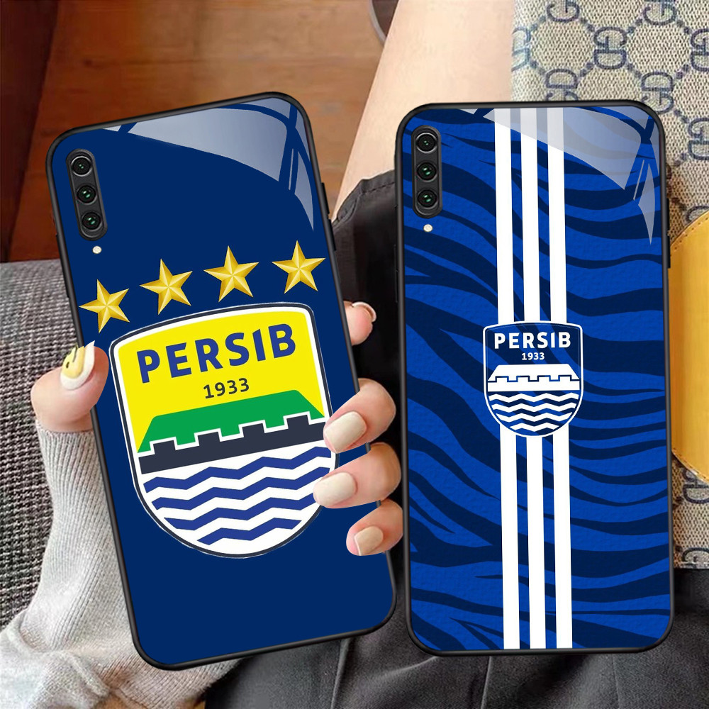 NC-65 PERSIB JUARA Kaca Glass Case Untuk Samsung A50 A70S A70 A10 A02 A7 Note 10 Pro Plus