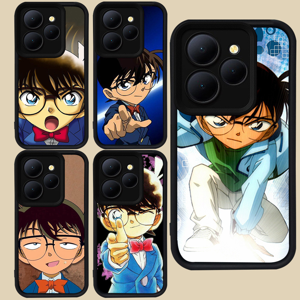 Hitam Casing untuk Tecno Spark Pova 5 POP 20 8 6 GO 4 9 7 GO1S GO1 2024 2023 Plus Camon 12 40 Pro 30