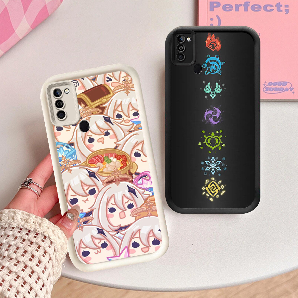 NA-34 Genshin Impact Shockproof Casing untuk Infinix Smart 5 HOT 10 11 12 Play