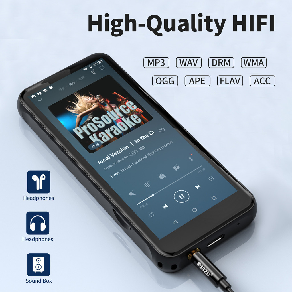 RUIZU Z80 Android WiFi MP5 MP4 MP3 Player Bluetooth With Speaker Touch Screen Support FM Recorder E-