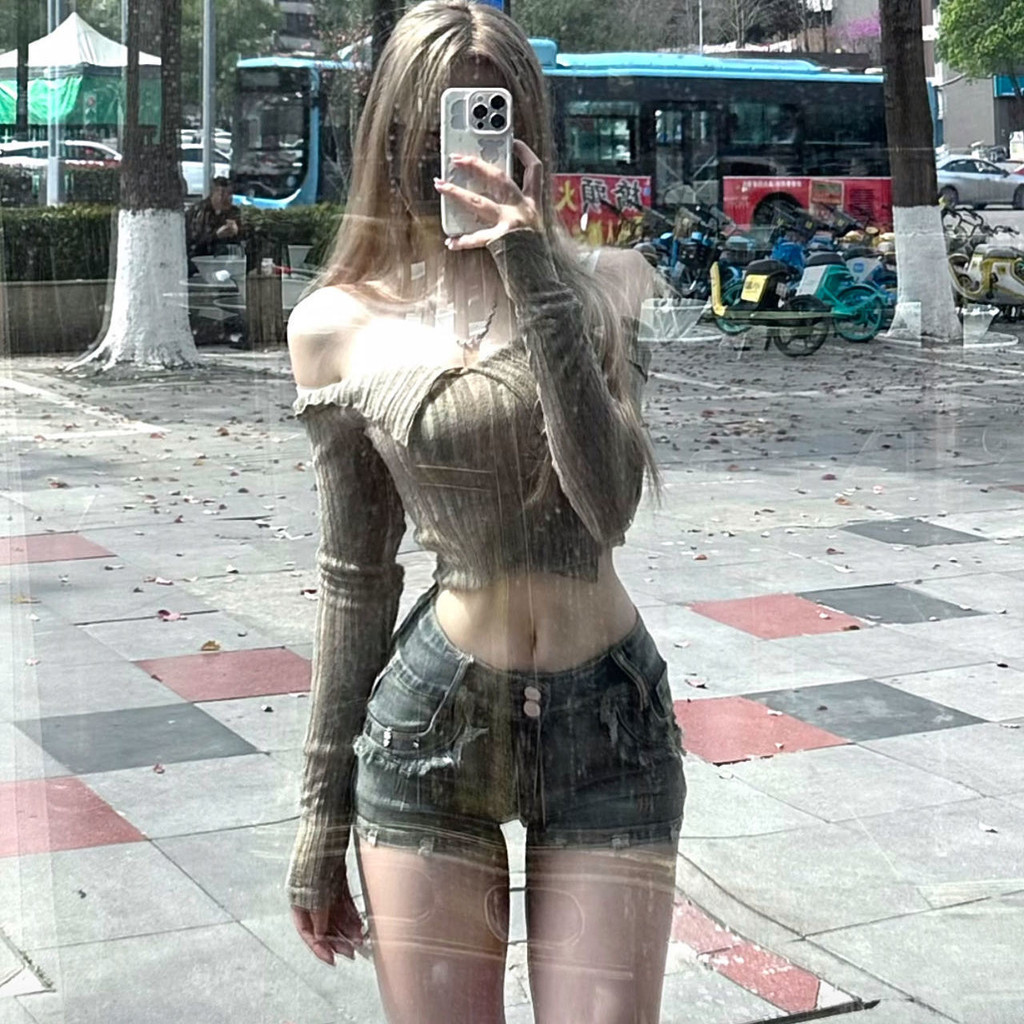 Retro Low-waist American Design Shorts Denim Hot Girls New Summer Slim Super Shorts Slim Pants Hot P