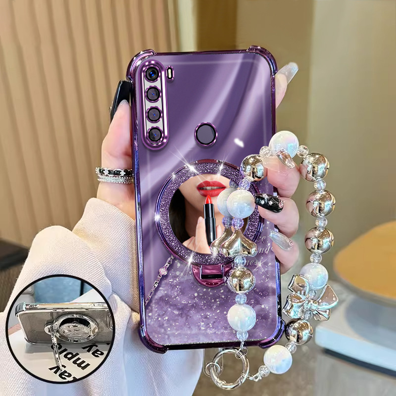 REDMI NOTE 8 2021 Premium Cute Aesthetic Shockproof tali hp gantungan hp Cermin Casing Phone Cover E