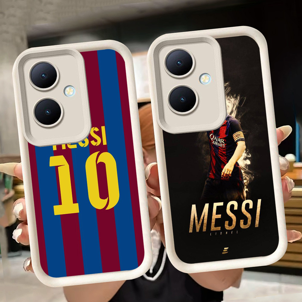 lembut Casing untuk OPPO Reno 11 11F 13F 10 8T Pro 5G Putih Q122 Messi 10