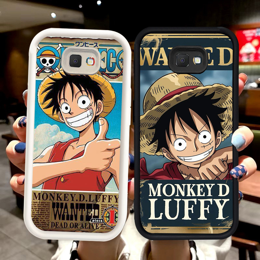 N52 Luffy Silikon hitam putih Casing untuk Samsung J7 J2 J4 J6 Prime Plus Pro Case