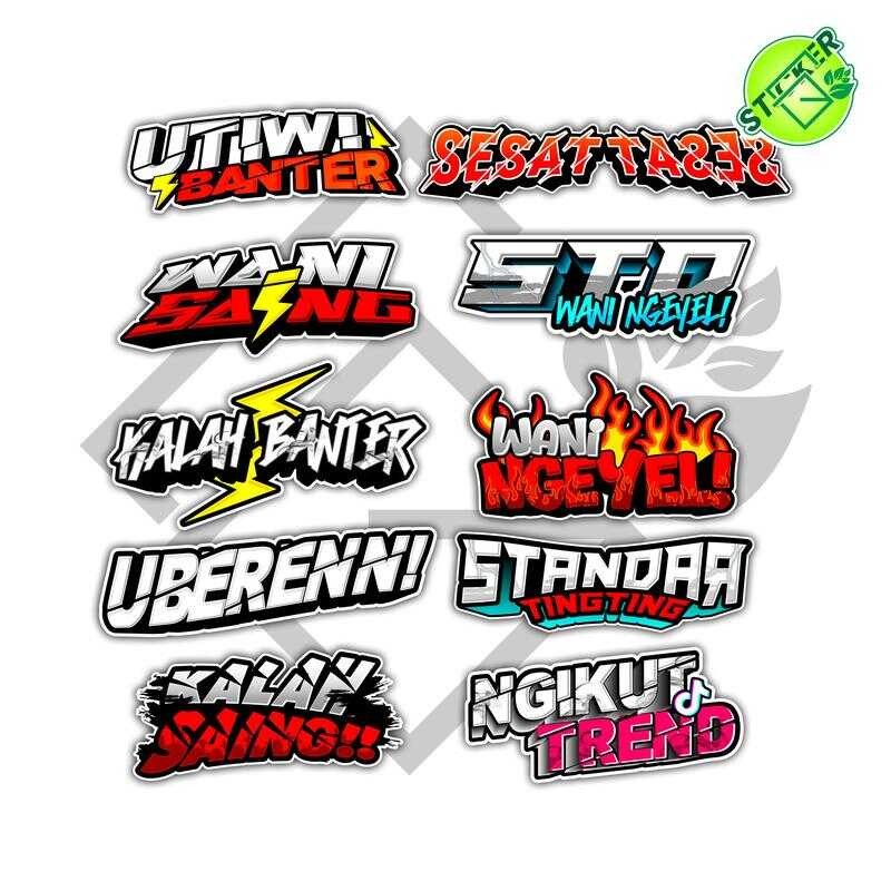 

STIKER PACK ISI 10PCS WANI SAING UBERENN STD STANDAR TINGTING