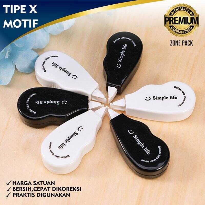 

[1 PCS] Motif Satuan Tape Correction Paper Tip Ex Pita Koreksi Stipo Kertas | Tipe X Roll