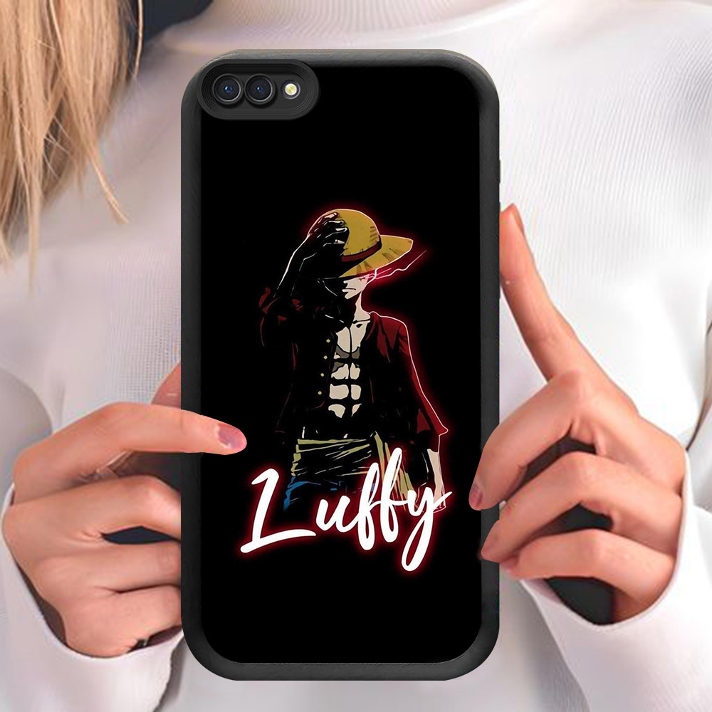 NA-59 Monkey D Luffy Shockproof Casing untuk OPPO A5 A3S A1K A12E Realme C2 C2s