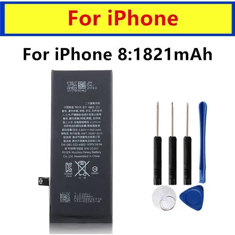 Baterai Kapasitas Tinggi Untuk Penggantian Baterai Plus iPhone 8 + Alat Gratis +