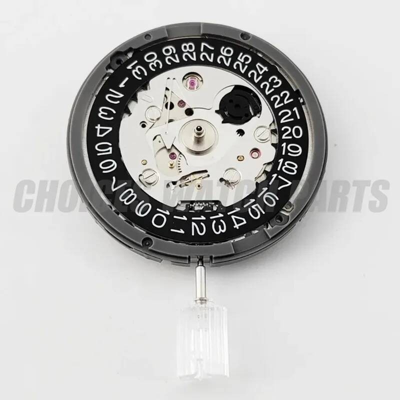 Jam Tangan NH35 Jepang NH35A Gerakan Akurasi Tinggi Mekanis Otomatis Hitam Set Hari Tanggal