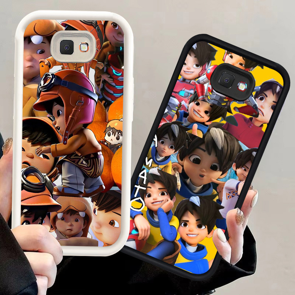 N127 Boboiboy Silikon hitam putih Casing untuk Samsung J7 J2 J4 J6 Prime Plus Pro Case