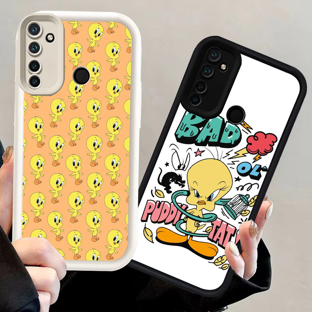 N43 Tweety Silikon hitam putih Casing untuk Realme 5s 5 Narzo 20A 10 5i 6i 10A Case