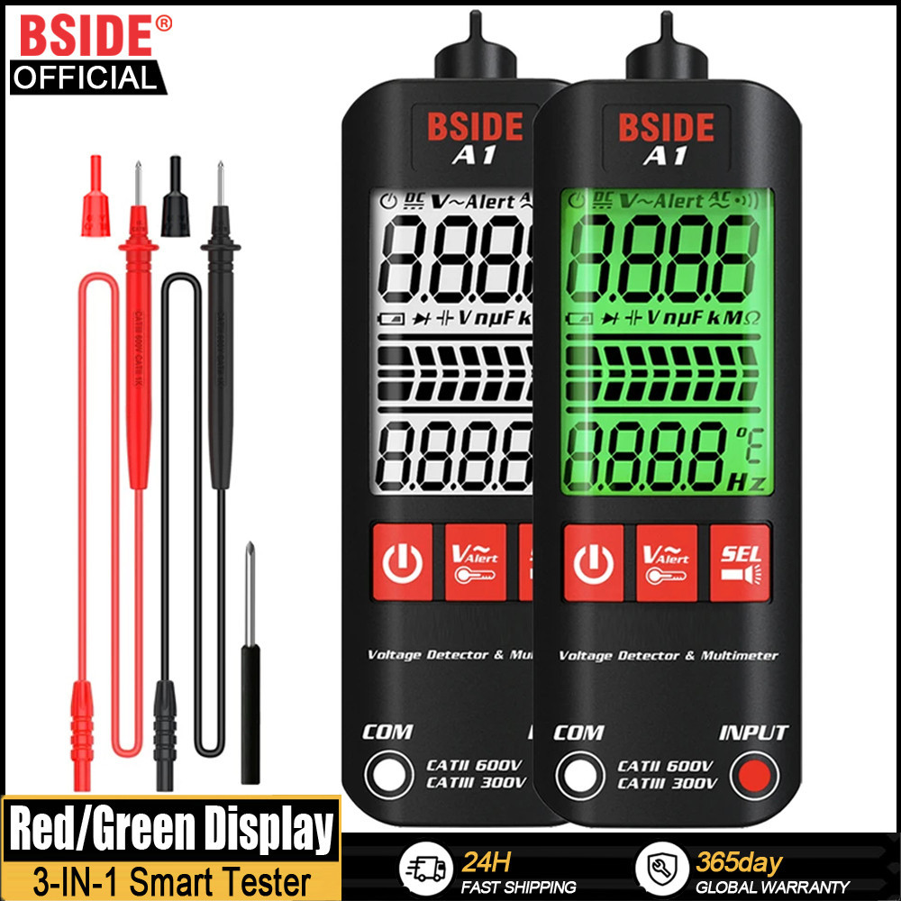 BSIDE voltage Tester Smart Digital Multimeter Non-Contact Electrical Pen Detector Voltmeter Ac Live 