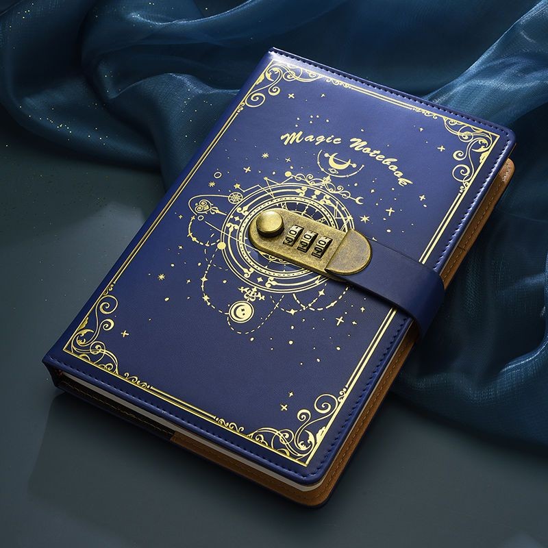 

Buku harian kunci siswa bantalan kata sandi retro A5, notepad bernilai tinggi kreatif, alat tulis b