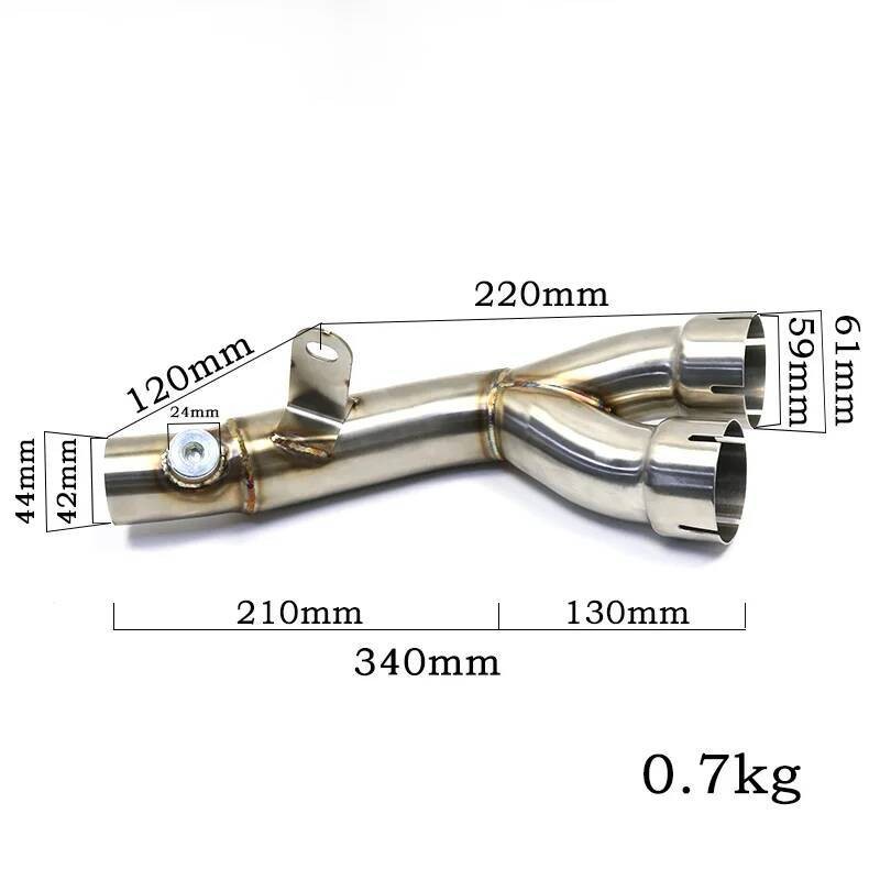 Yamaha Untuk YZF R6 2006-2020 Knalpot Y Mid YZF-R6 Sistem Silencer Pipa Muffler Link Sepeda Motor