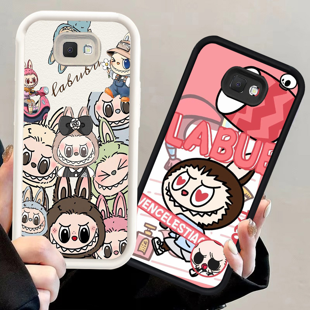 N7 Labubu Silikon hitam putih Casing untuk Samsung J7 J2 J4 J6 Prime Plus Pro Case