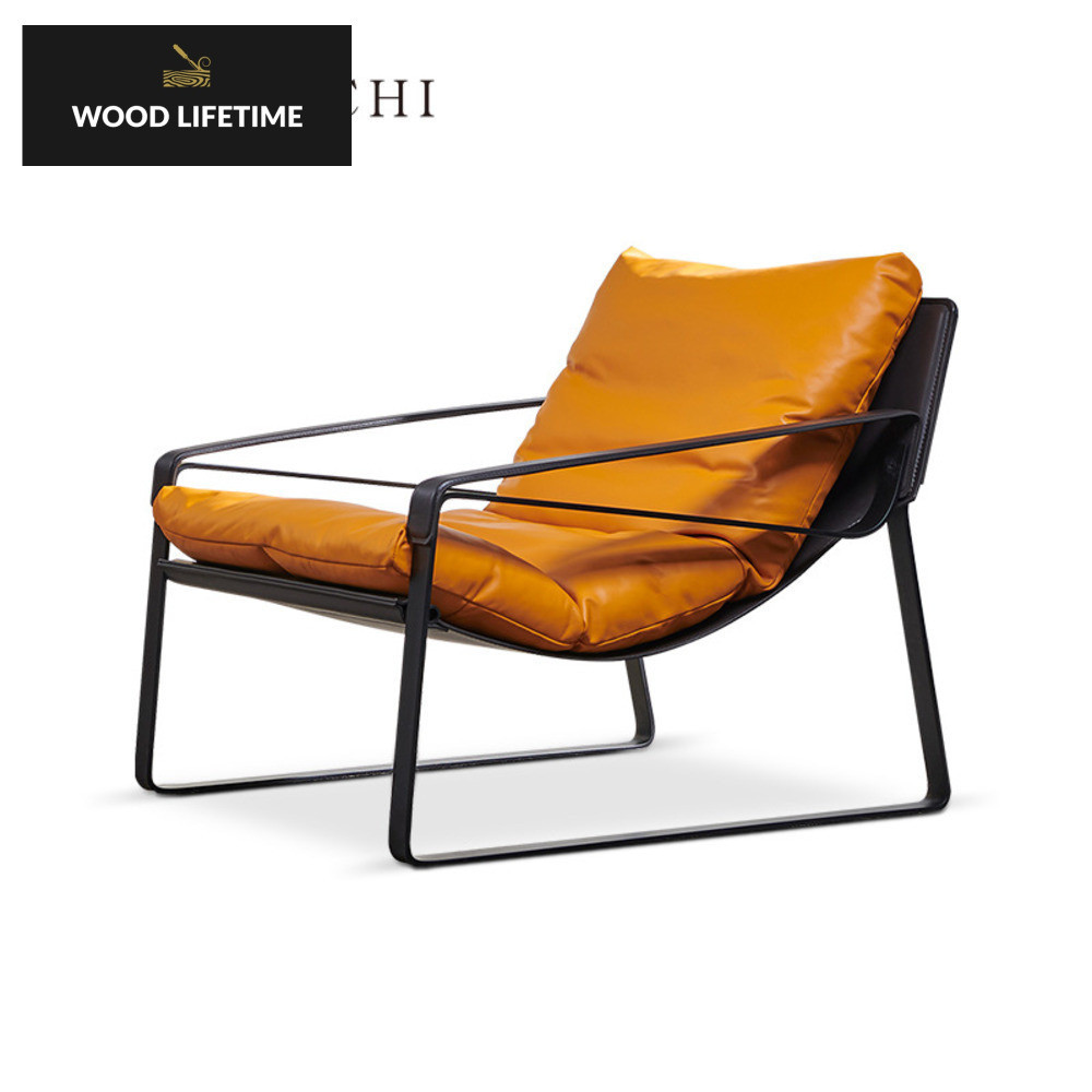 sofa minimalis Italia terbuat dari asli, libur yang mewah dan mewah, tamu pelayan kulit desainer kur