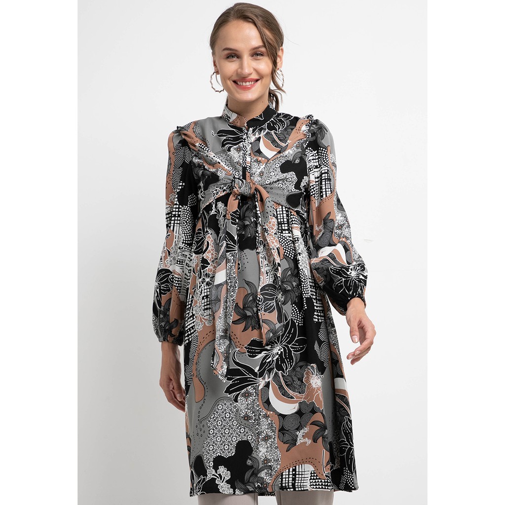 Hazelnut Indonesia - Raven Tunic - Atasan Tunik / Blouse / Top Wanita - Sage Green DL