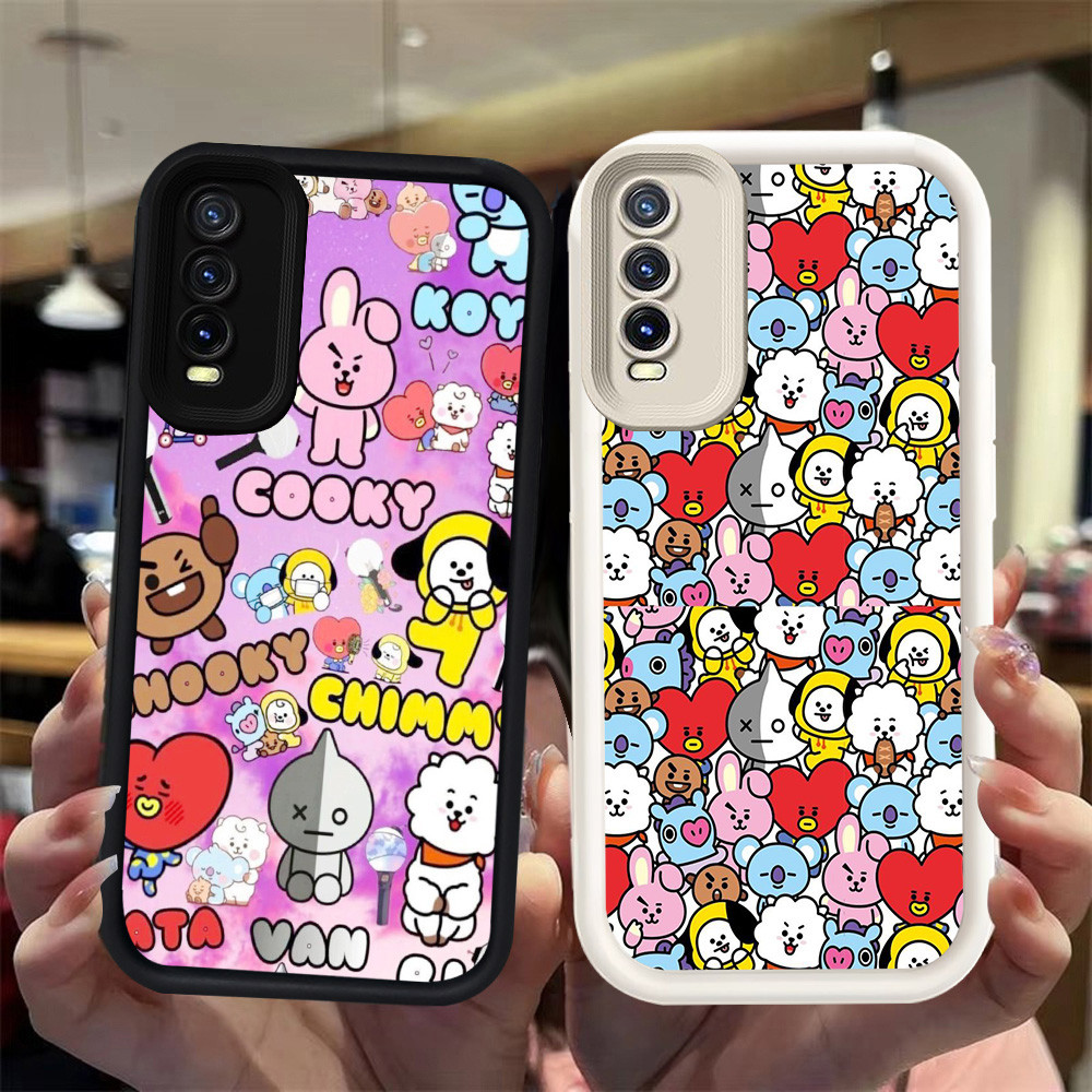 N2 BT21 Silikon hitam putih Casing untuk Samsung A50s A50 A30 A30s Case