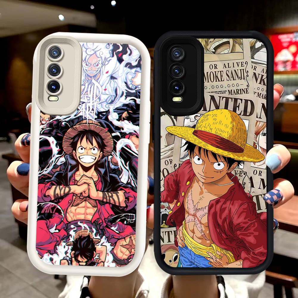 N73 One Piece Luffy Silikon hitam putih Casing untuk Samsung A50s A50 A30 A30s Case