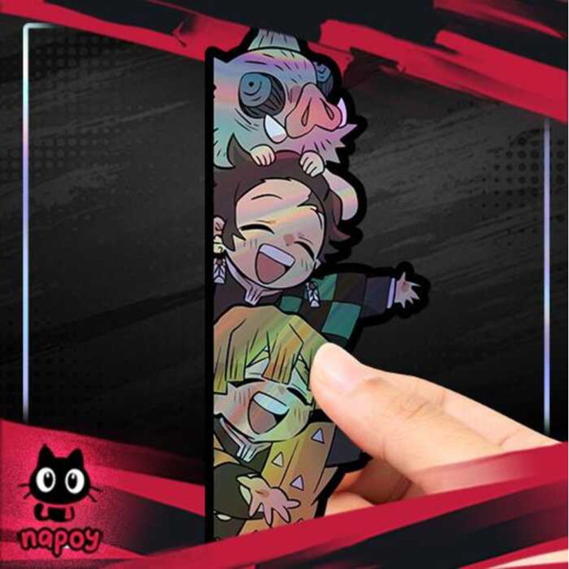 

Stiker Hologram Anime Demon Slayer Cute V2