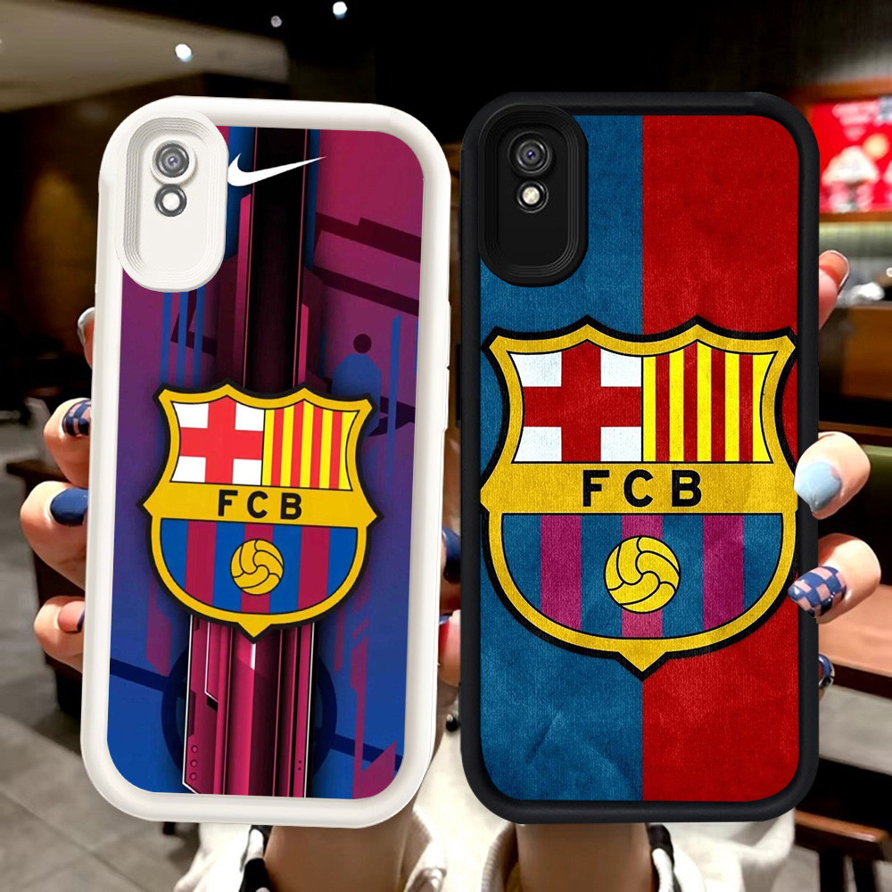 N117 FC Barcelona Silikon hitam putih Casing untuk Xiaomi Redmi 6A A1 Note 7 A2 9A 9T POCO M3 M4 Pro