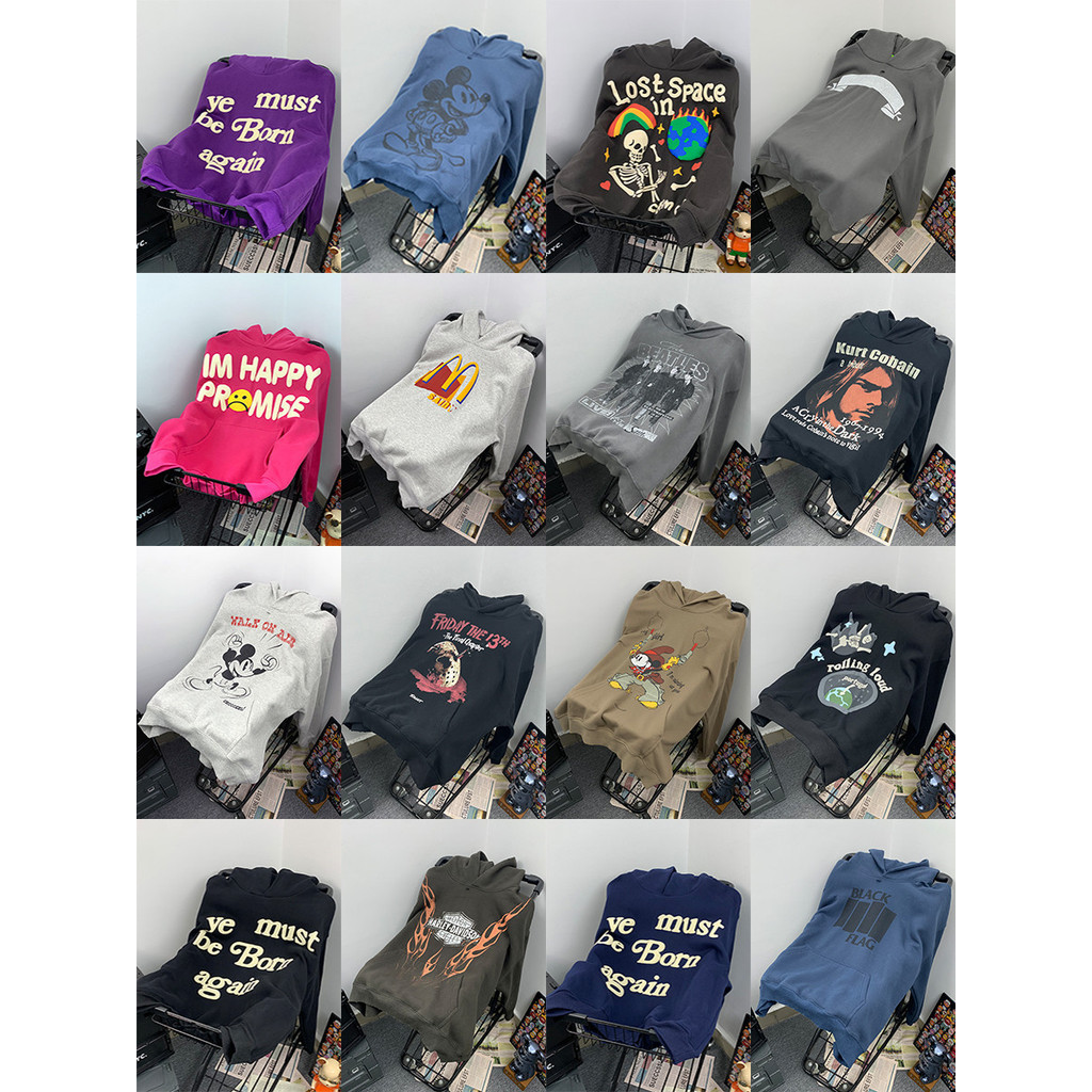 CPFM Reborn American High Street Trendy Brand Loose Autumn/Winter Plush Couple Vintage Hoodie