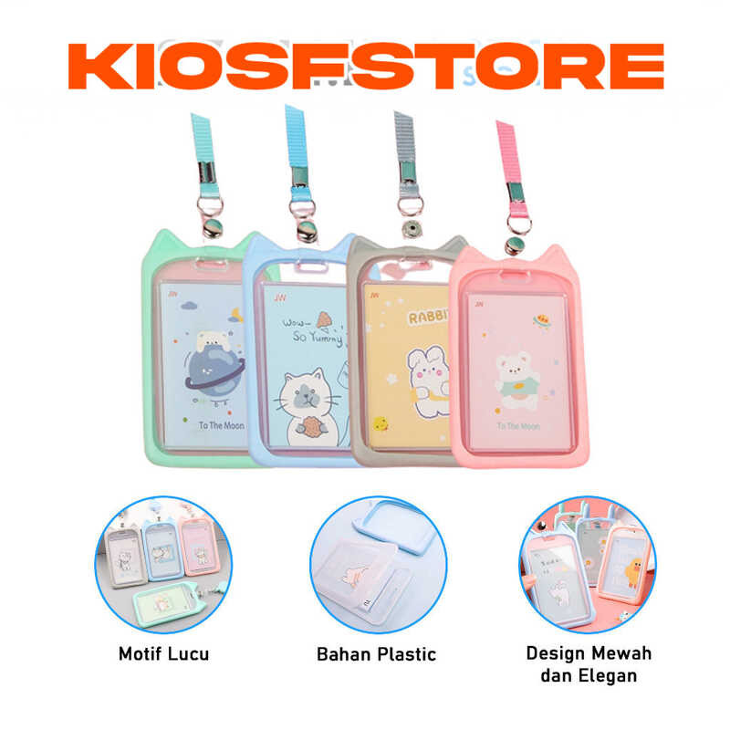 

KFS - HOLDER GANTUNGAN TALI H497 KARTU AKSES KANTOR MRT BUSWAY LANYARD CARD HOLDER MOTIF KUCING