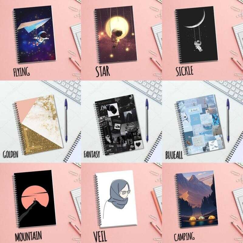 

NOTEBOOK A6 JURNAL GRID DOTTED BLANK LINE AESTHETIC BUKU CATATAN MURAH