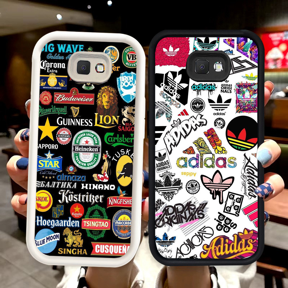 N30 Fashion Silikon hitam putih Casing untuk Samsung J7 J2 J4 J6 Prime Plus Pro Case