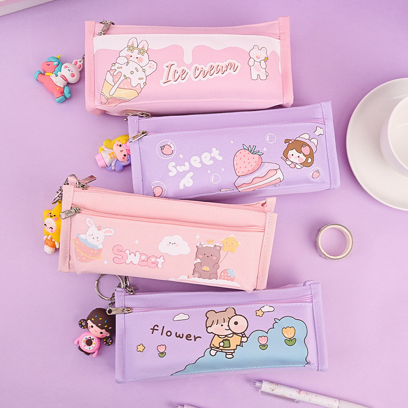 

Tempat Pensil Karakter Sekolah Elementary Cartoon Cute Girl Large Capacity Stationery High Beauty Boy Middle School Pencil Bag Import