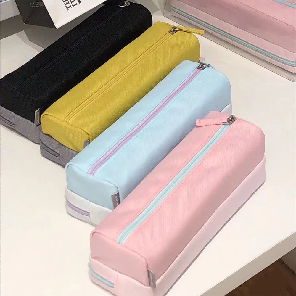 

KOKUYO Pencase PENCASE Jepang, Kotak pensil penyimpanan rahasia dua lapis, kotak pensil siswa berka
