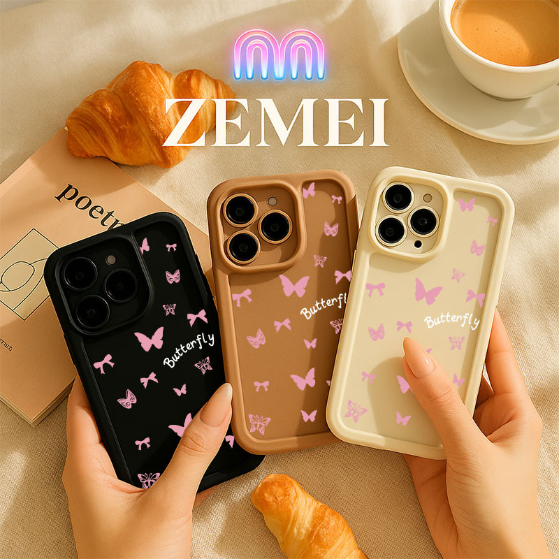 ZE MEI CASE Pink Butterfly Silicone Soft Case Infinix Smart 5 6(RM2 32GB RM3 64GB ) 7  8 Hot 9 10 11