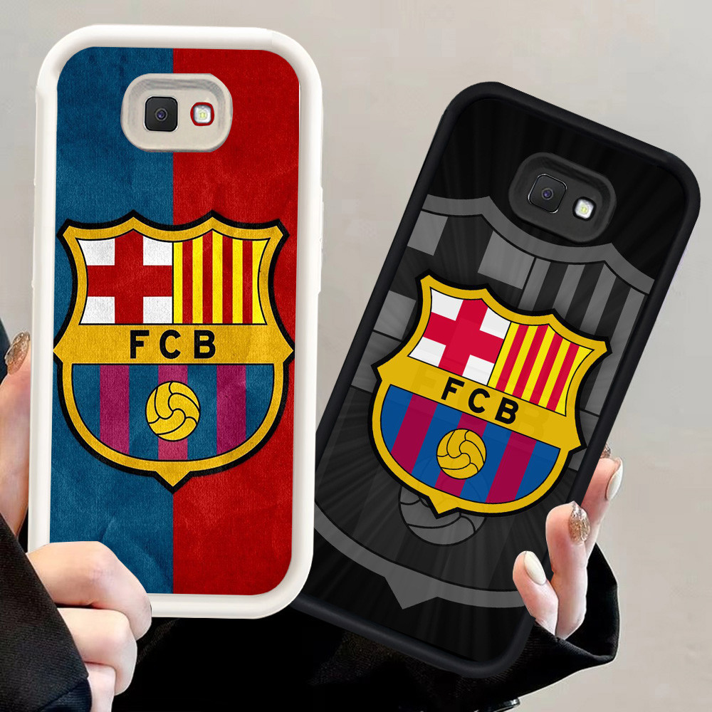 N135 Barcelona Silikon hitam putih Casing untuk Samsung J7 J2 J4 J6 Prime Plus Pro Case