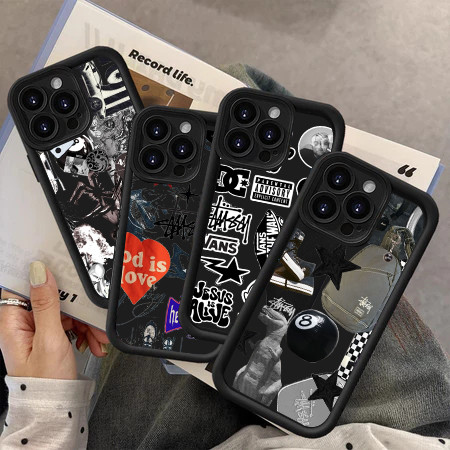 Hp Clear Plating stussy Casing untuk Realme Narzo F5 A39 N65 C30S Narzo50iPrime C30 A37 A83 P1 Pro s