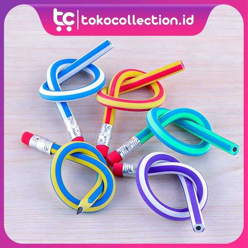 

TC Flexsible Lentur Pensil Gulung Unik Lucu S069 dengan Penghapus