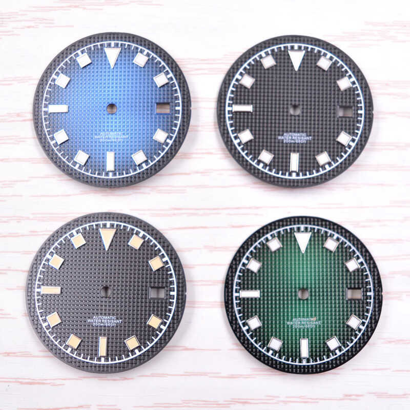 mm Luminous 33.5 Green/Blue/Black Watch dial cocok NH35 NH35A NH36 NH36A Movement Sterile Dial  A  A