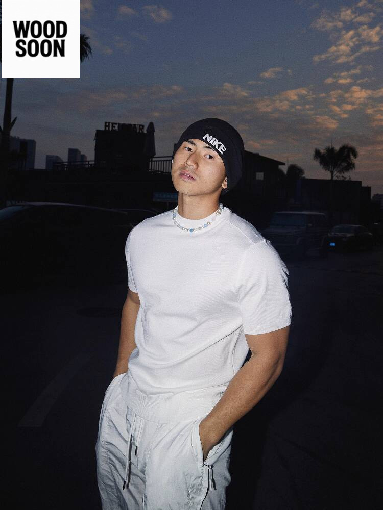 PAPASLILMONSTER Gaya Uang Lama Amerika Kaos Lengan Pendek Rajut Leher Bulat Mewah untuk Pria