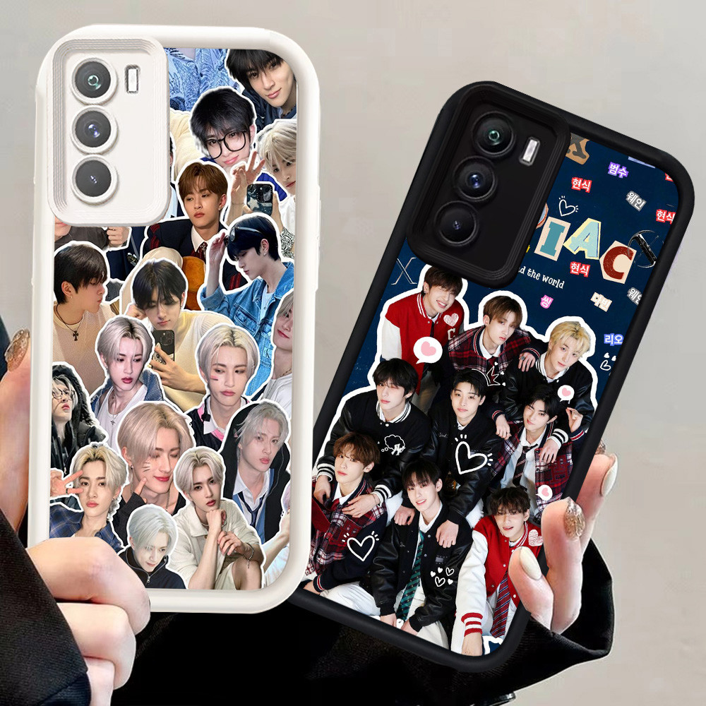 N114 xodiac kpop Silikon hitam putih Casing untuk OPPO A16 A54S A39 A37 A16S A83 Case