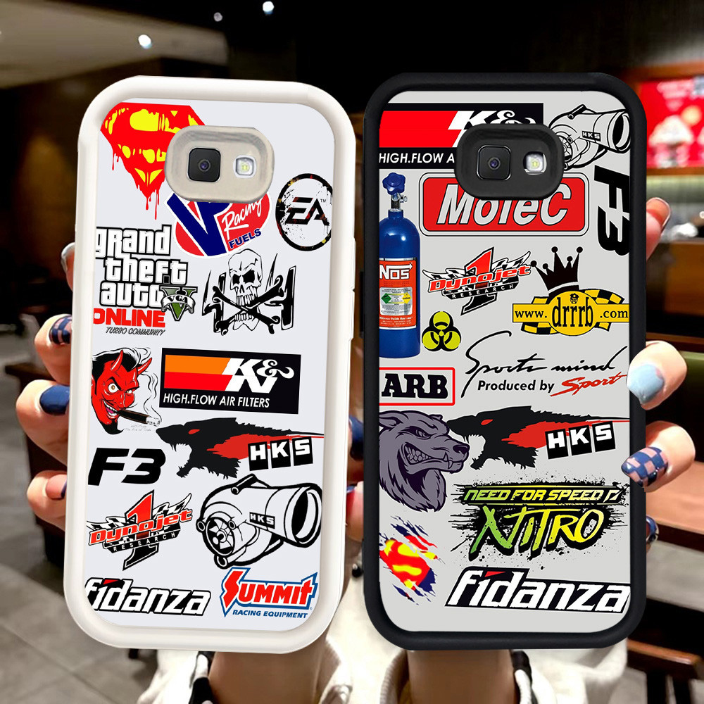 N10 Super Silikon hitam putih Casing untuk Samsung J7 J2 J4 J6 Prime Plus Pro Case