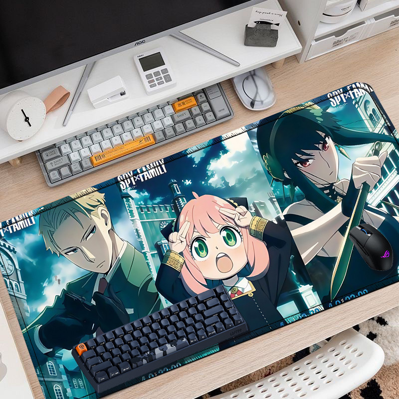 SPY×FAMILY aesthetic bantalan mouse pad karet besar aesthetic anime custom lebar gaming mousepad 80x
