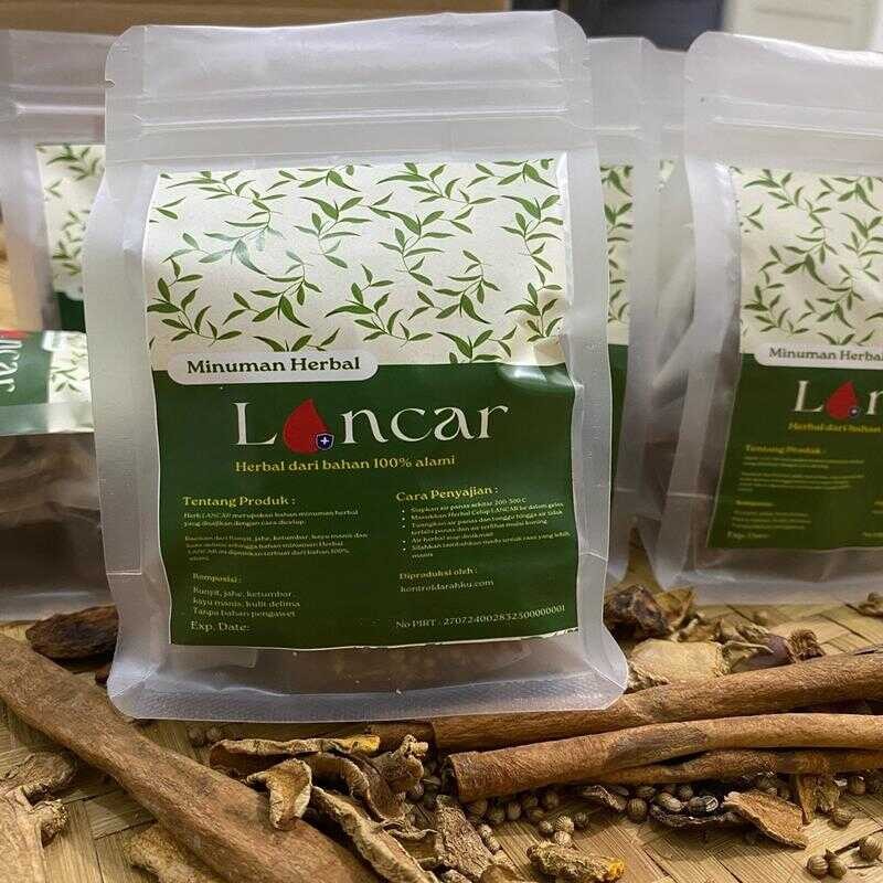 

Minuman herbal penurun kolesterol 100% alami dari ketumbar, jahe, kunyit dan kulit delima merk LANCAR - aman untuk