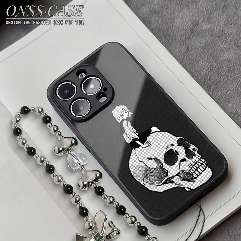 Tempered Glass aesthetic Silicone casing for VIVO Y17 Y16 Y15 Y12 Y02 Y03 Y3 Y5 Y19 Y20 Y21T Y22 Y27