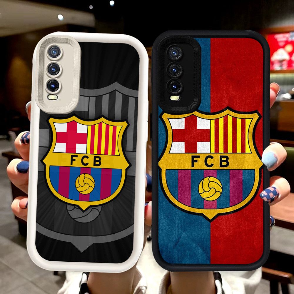 N135 Barcelona Silikon hitam putih Casing untuk Samsung A50s A50 A30 A30s Case