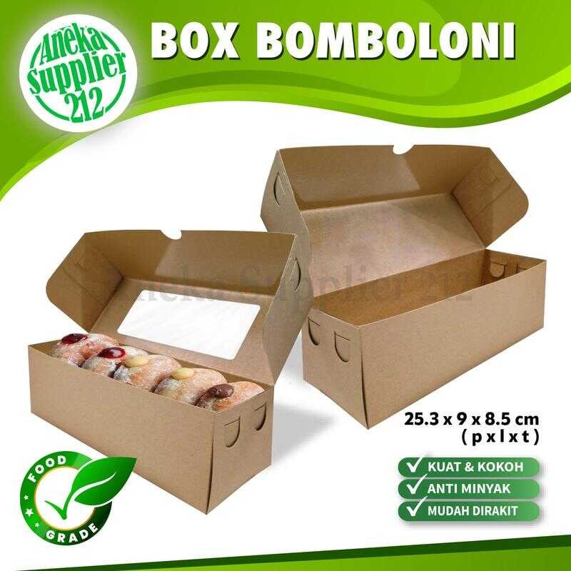 

Dus Kotak Box Donat Bomboloni | KRAFT COKLAT