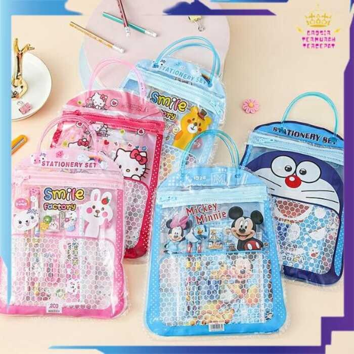 

GTT Stationery Set 6 in 1 Free Bag Alat Tulis Anak Sekolah Buku Pulpen