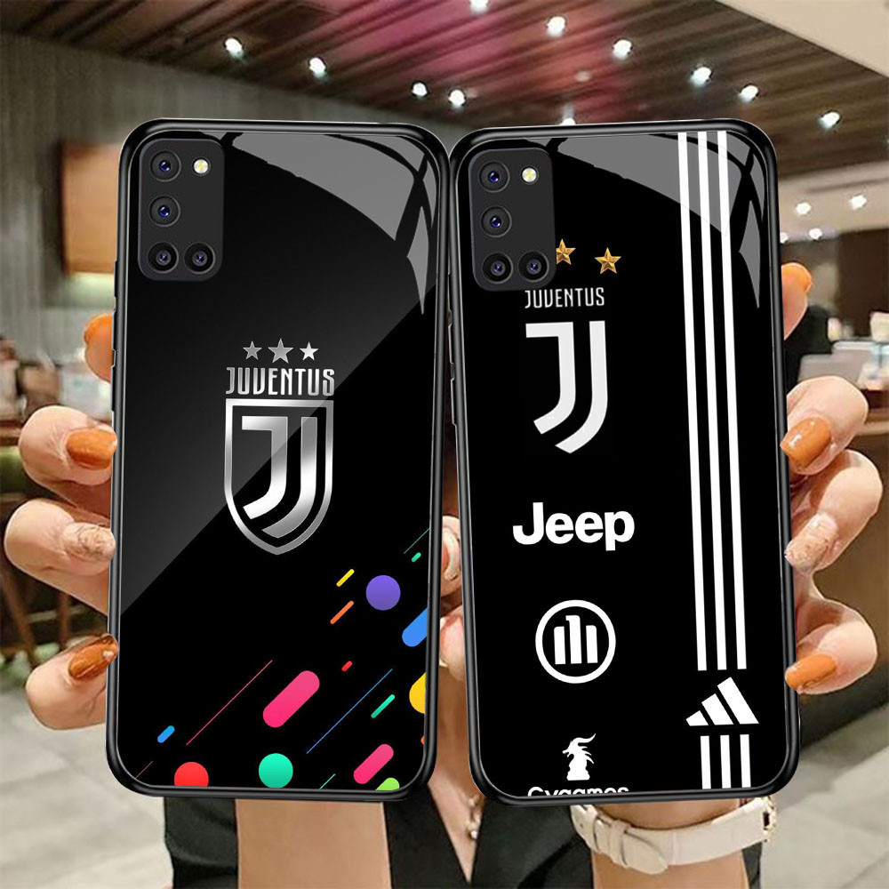 DF-5 Juventus TPU HD Glass Casing untuk OPPO A92 A72 A94 A52 F19 Reno 5 5F Lite Pro
