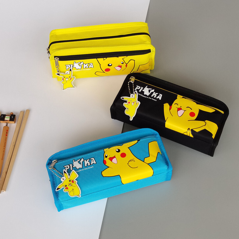 

Kotak Pensil Siswa Sekolah Dasar Baru Kotak Kartun Pikachu Anime Pensil Lucu Kapasitas Besar Tas Alat Tulis Dua Lapis Import